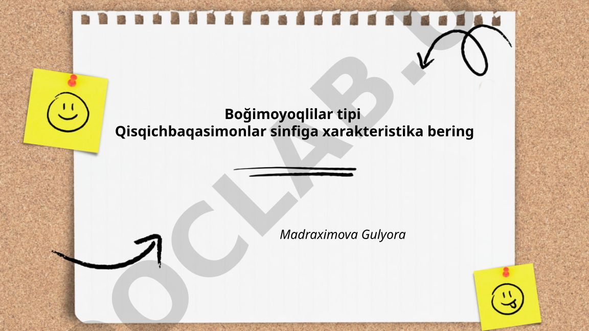 Boğimoyoqlilar tipi Qisqichbaqasimonlar sinfiga xarakteristika