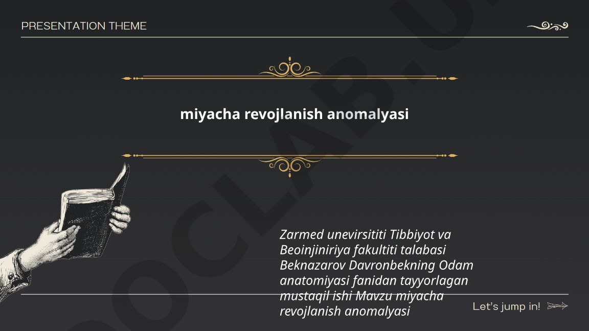 Miyacha rivojlanish anomaliyalari