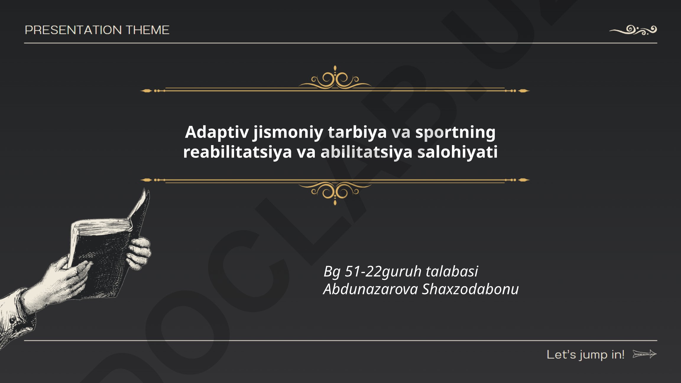 Adaptiv jismoniy tarbiya va sportning reabilitatsiya va abilitatsiya salohiyati