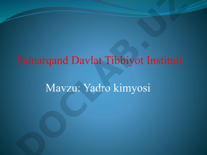 Yadro kimyosi