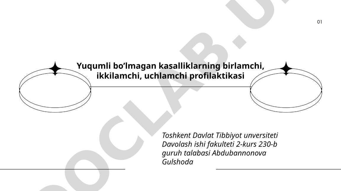 Yuqumli bo'lmagan kasalliklarning profilaktikasi