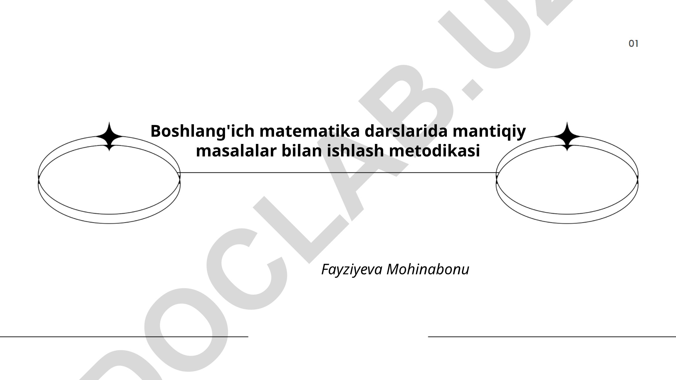 Boshlang'ich matematika darslarida mantiqiy masalalar bilan ishlash metodikasi