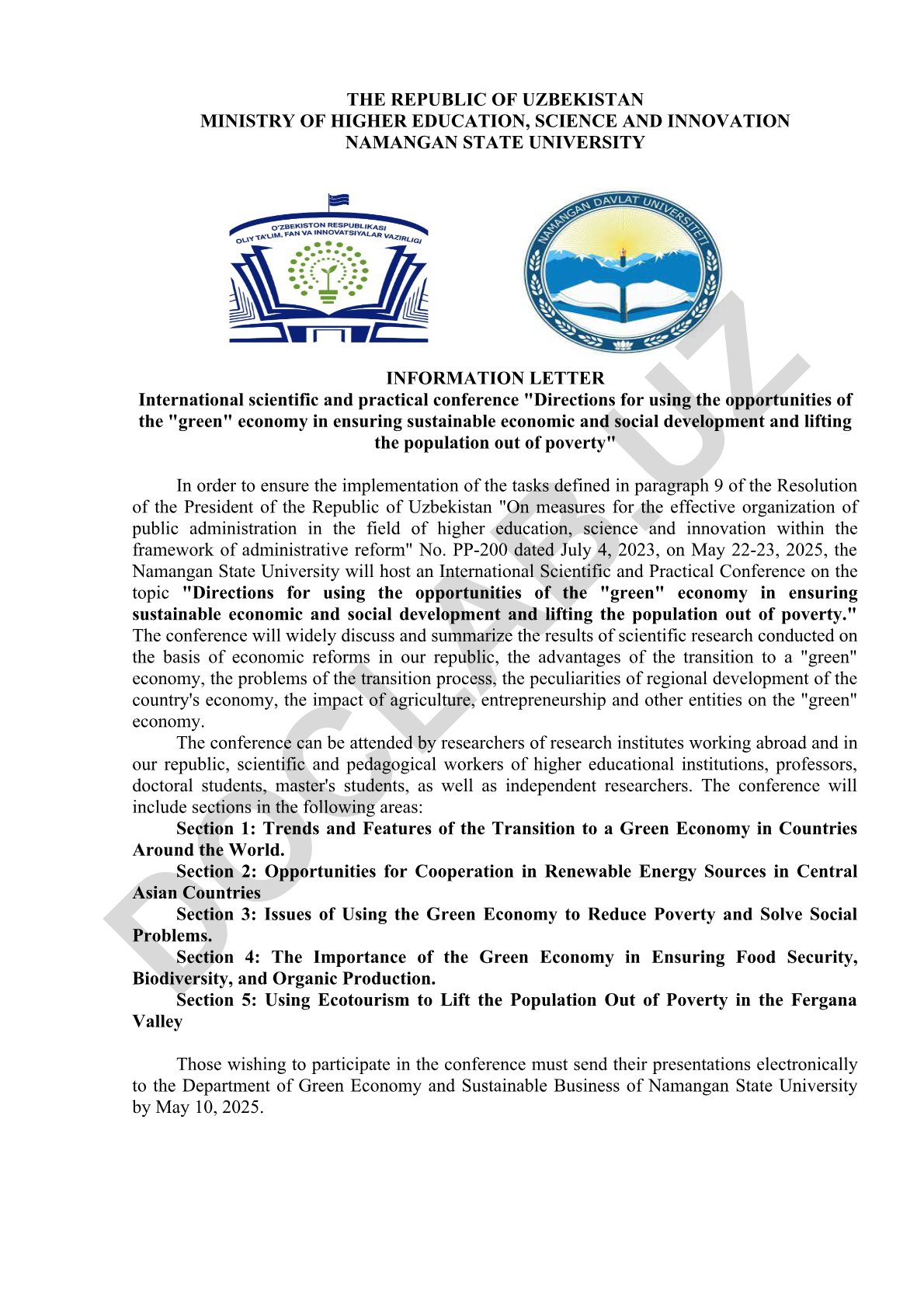 Directions for using the opportunities of the "green" economy in ensuring sustainable economic and social development and lifting the population out of poverty