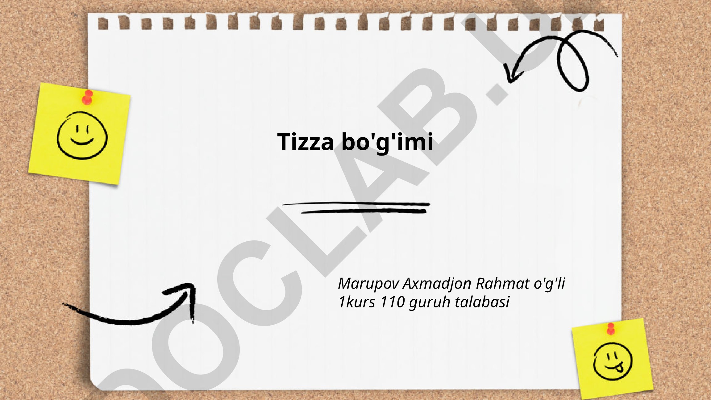 Tizza bo'g'imining anatomiyasi va tuzilishi
