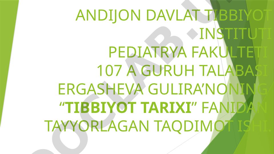 Tibbiyot tarixi: Nizomiddin Yahyo Abdulhay tabib Tuniy va Abu Ali Ibn Sino