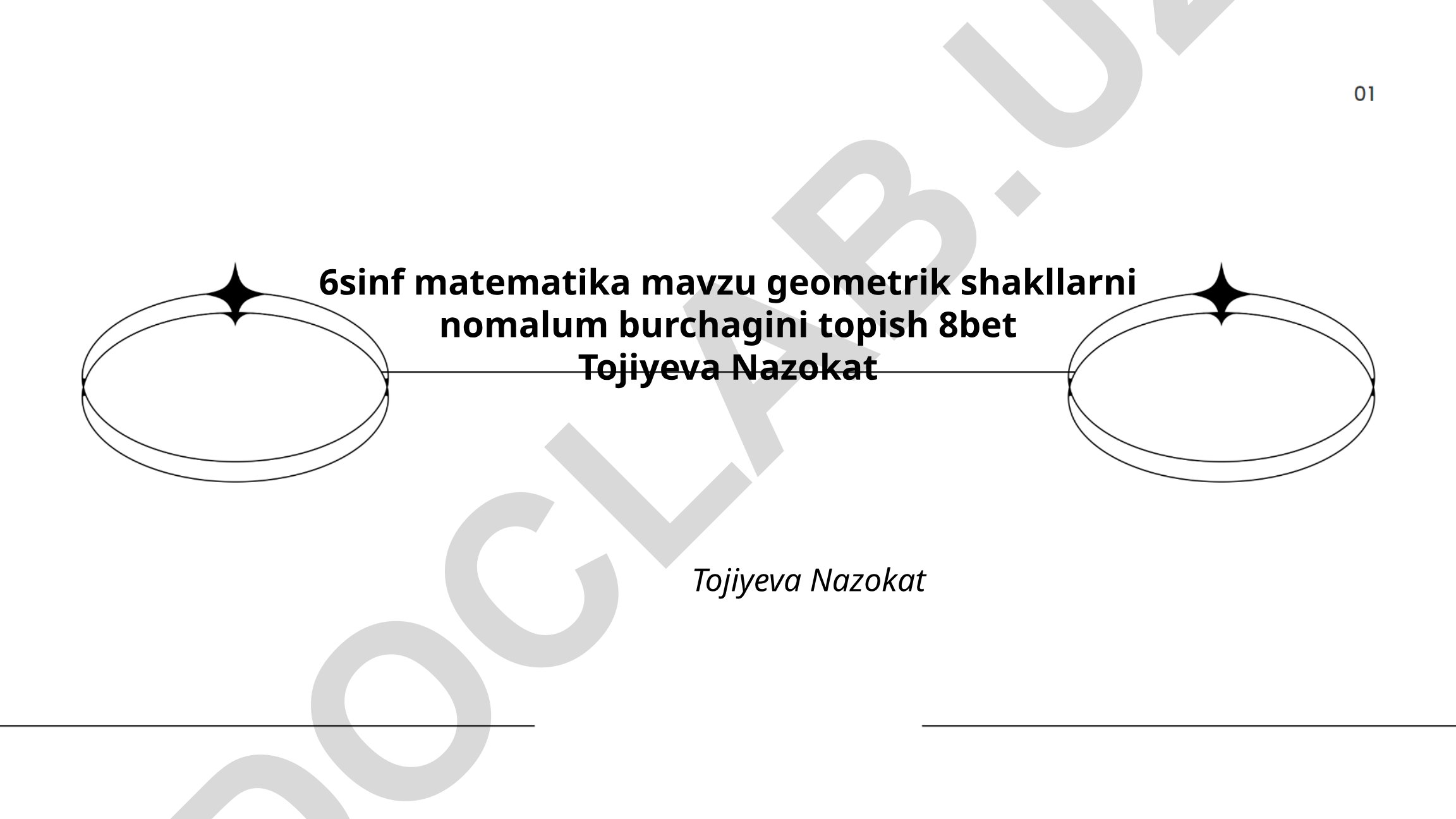Geometrik shakllarda nomalum burchakni topish