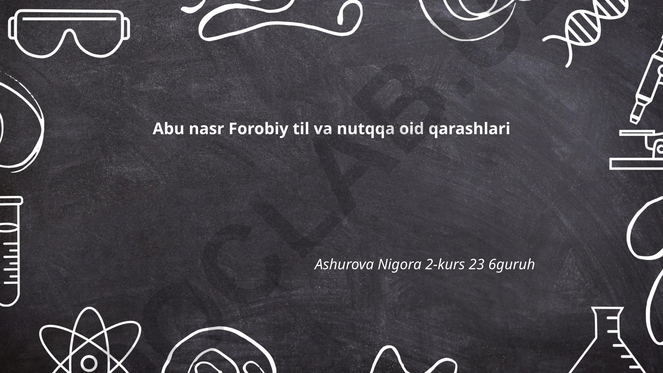 Abu Nasr Forobiyning til va nutqqa oid qarashlari