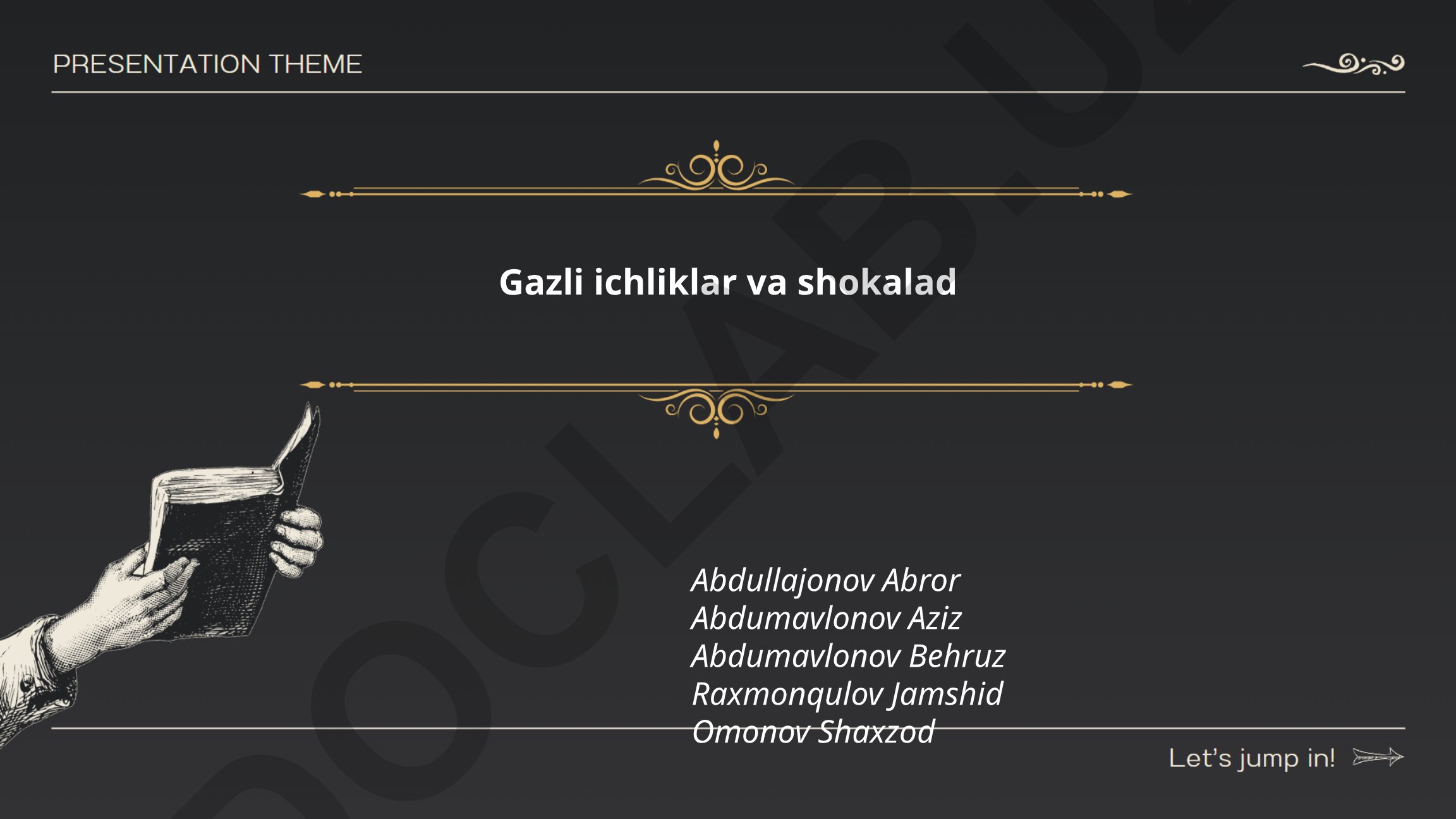 Gazli ichimliklar va shokolad turlari