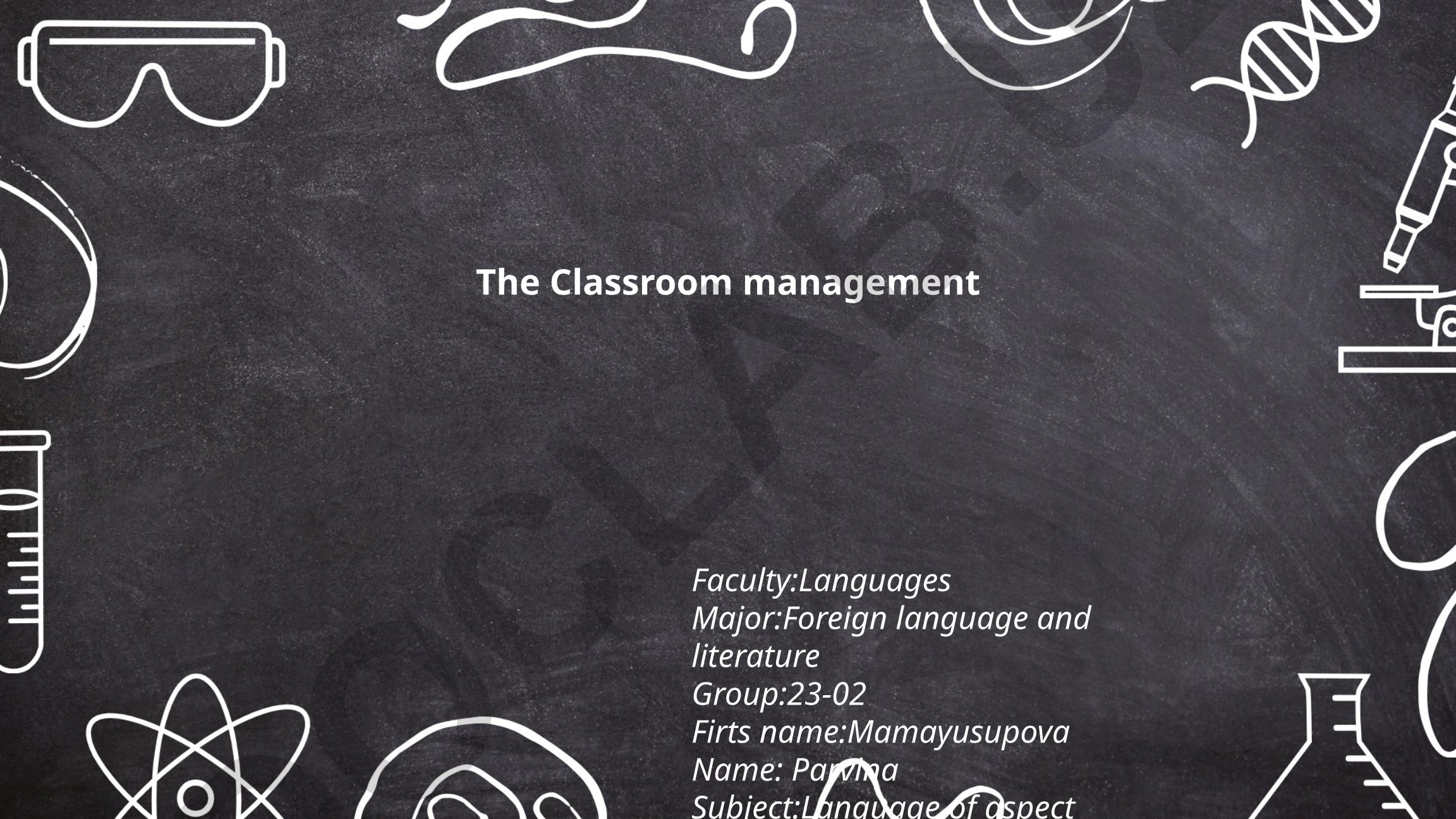Language of aspect