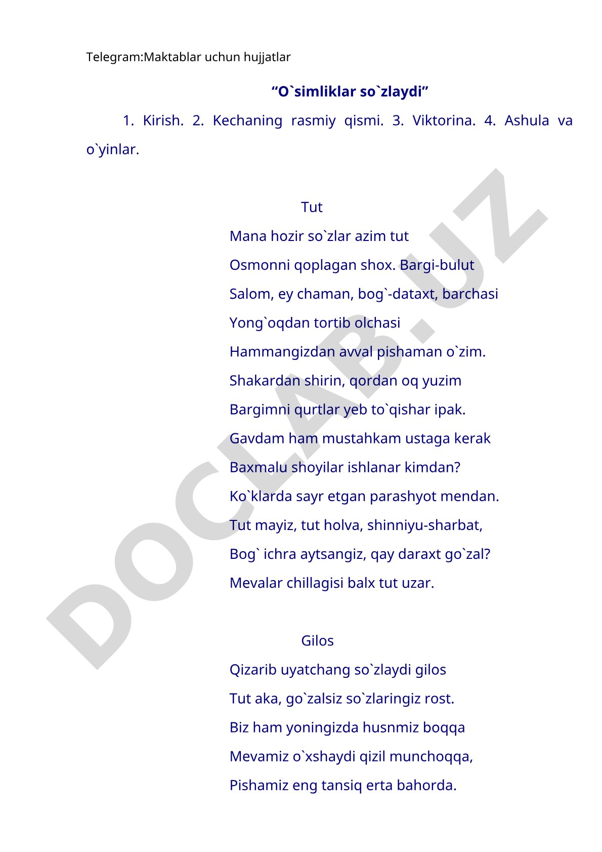 O'simliklar so'zlaydi