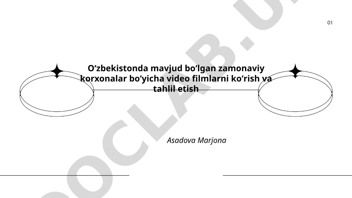 Oʻzbekistonda zamonaviy korxonalarning video tahlili