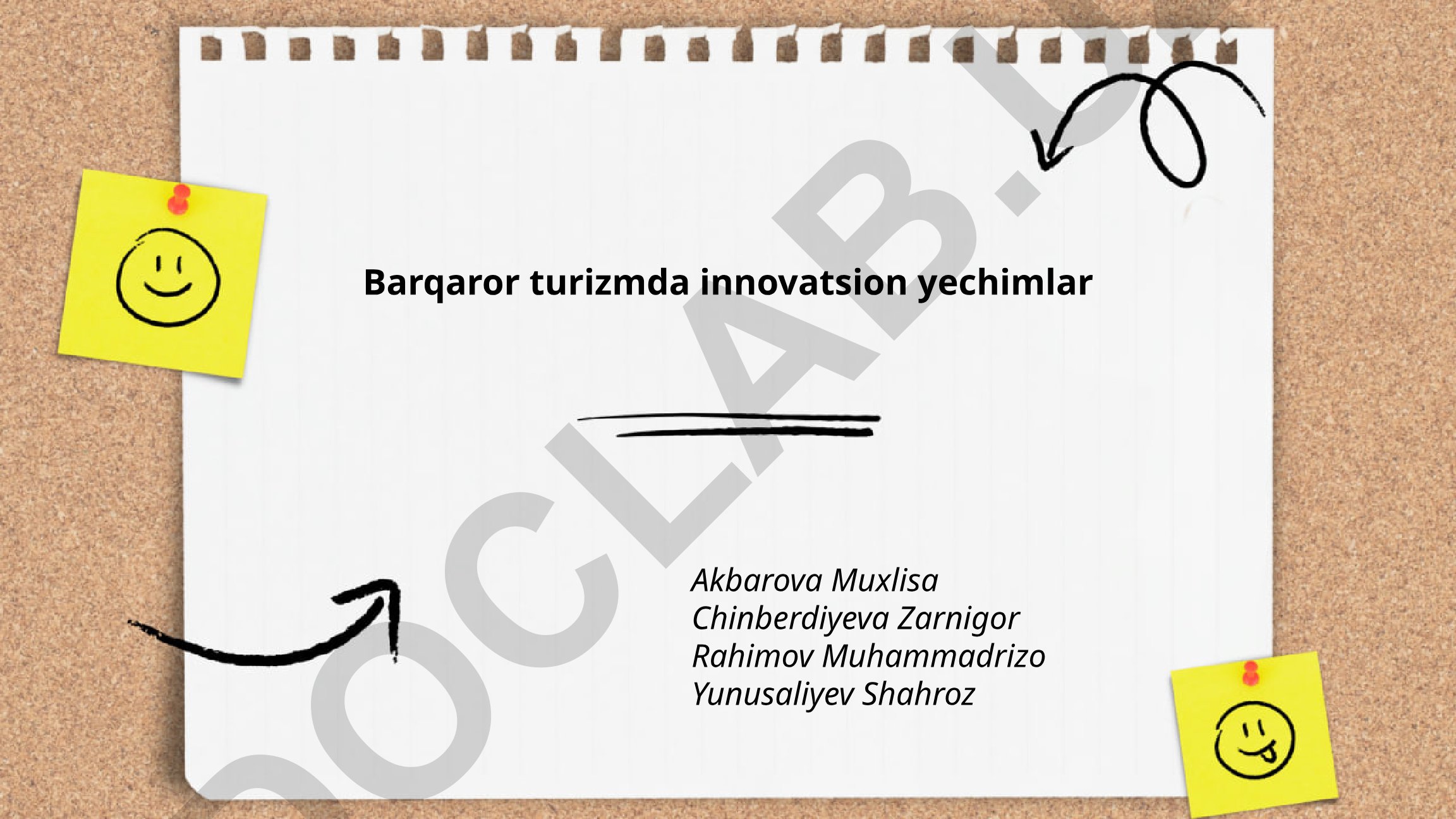 Barqaror turizmda innovatsion yechimlar