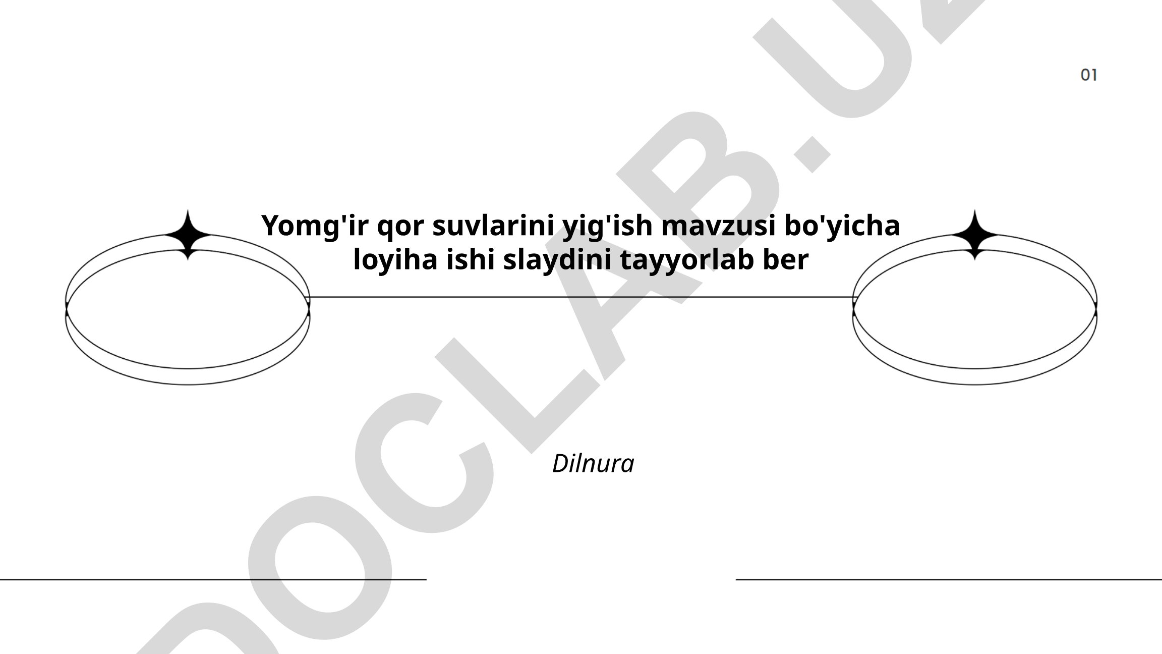 Yomg'ir va qor suvlarini yig'ish tizimi loyihasi