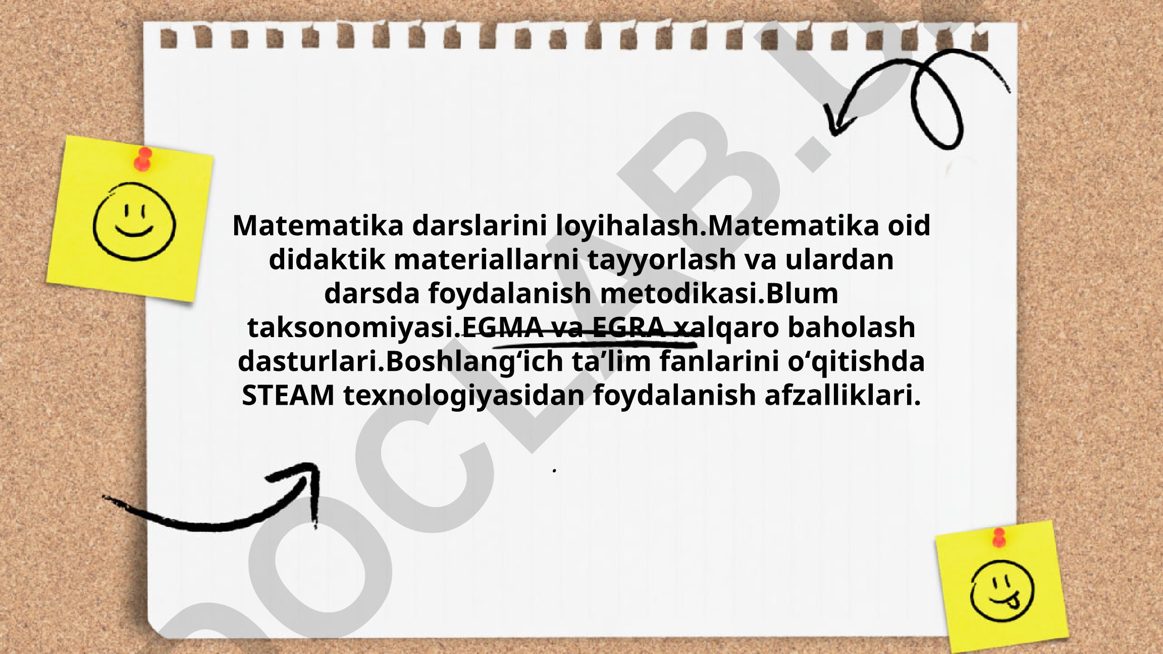 Matematika darslarini loyihalash va didaktik materiallar