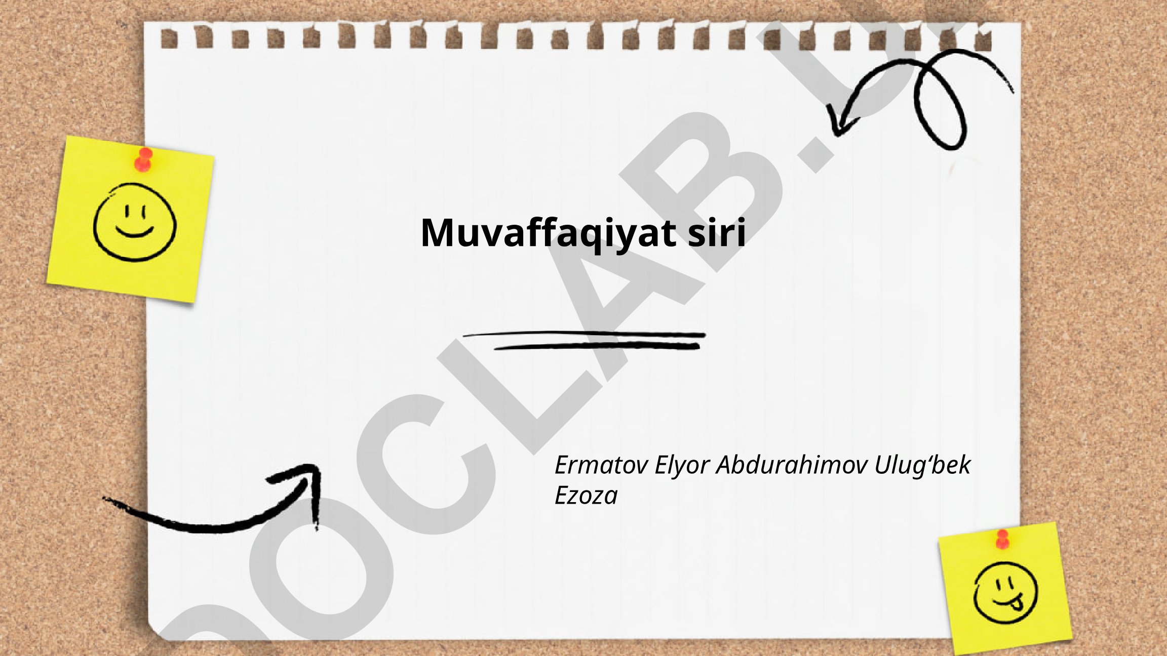 Muvaffaqiyat sirlari: maqsad qo'yish, rejalashtirish va strategiya tuzish