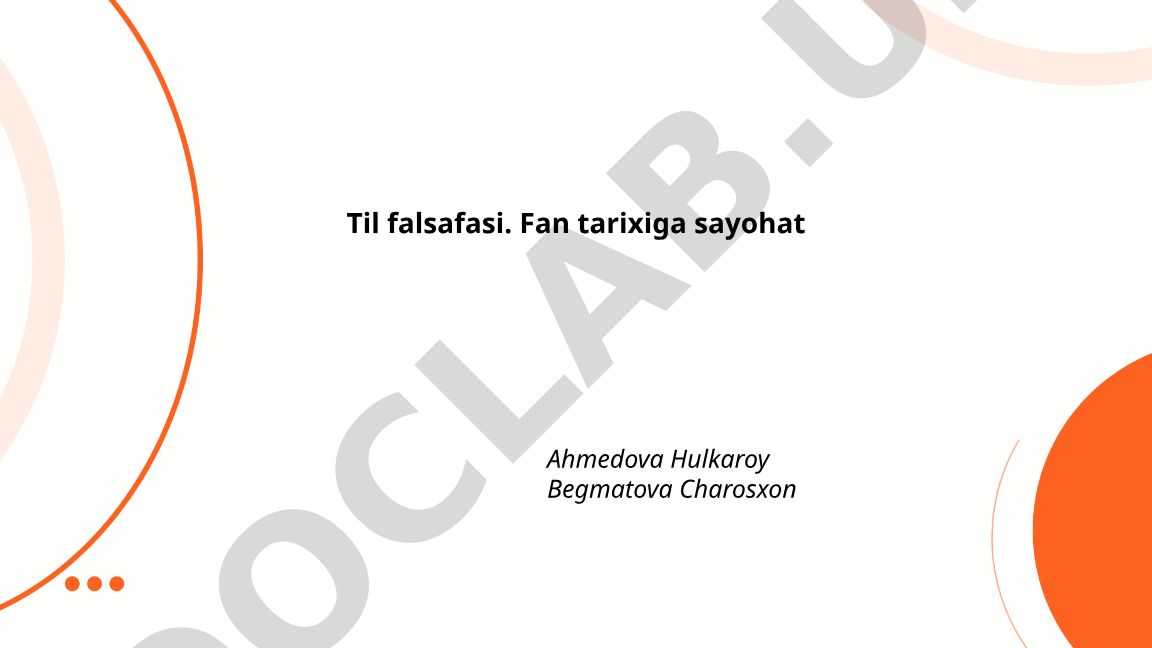 Til falsafasi va ilmiy bilim tarixi