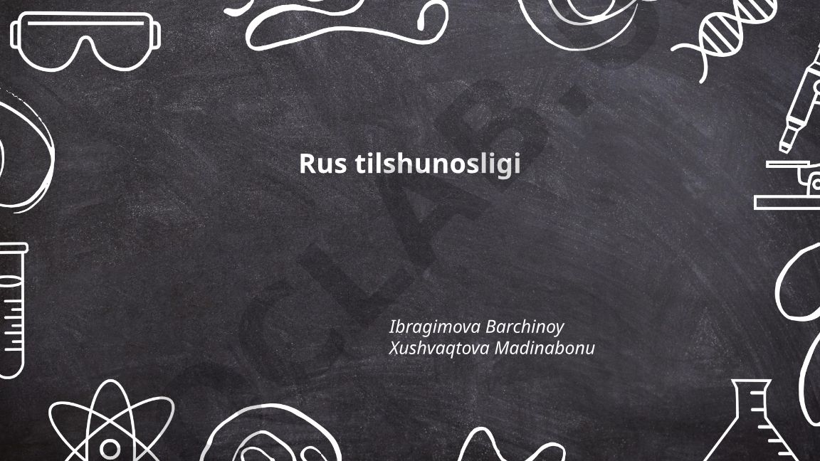 Rus fonetikasi va fonologiyasining o'ziga xosligi