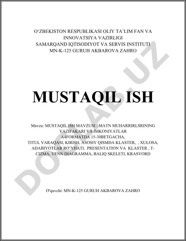 Matn muharrirlarining vazifalari va imkoniyatlari
