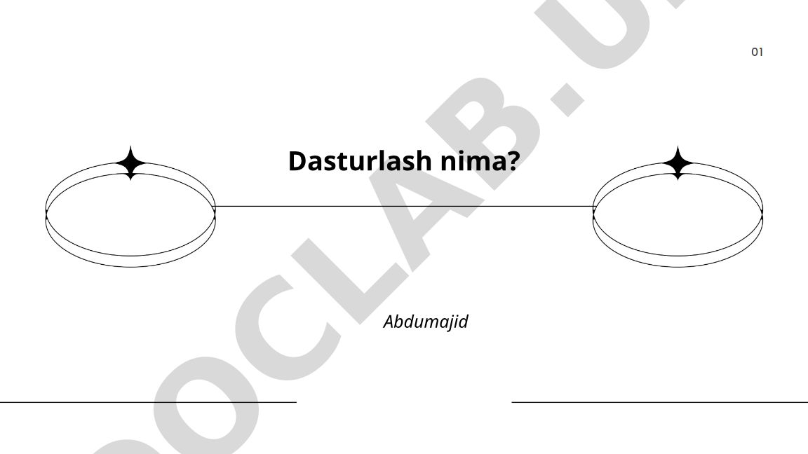 Dasturlashning ta'rifi, maqsadlari va tarixi
