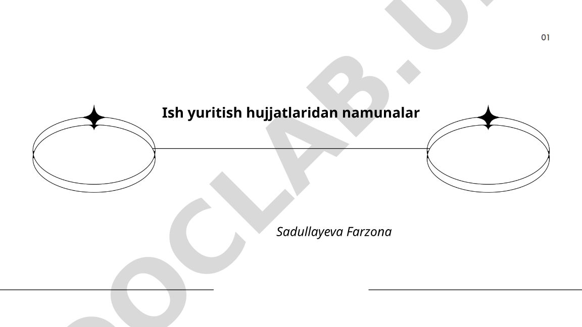 Ish yuritish hujjatlaridan namunalar