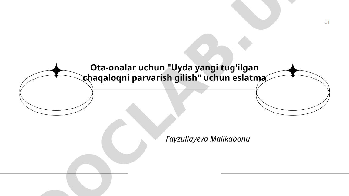 Uyda yangi tug'ilgan chaqaloqni parvarish qilish