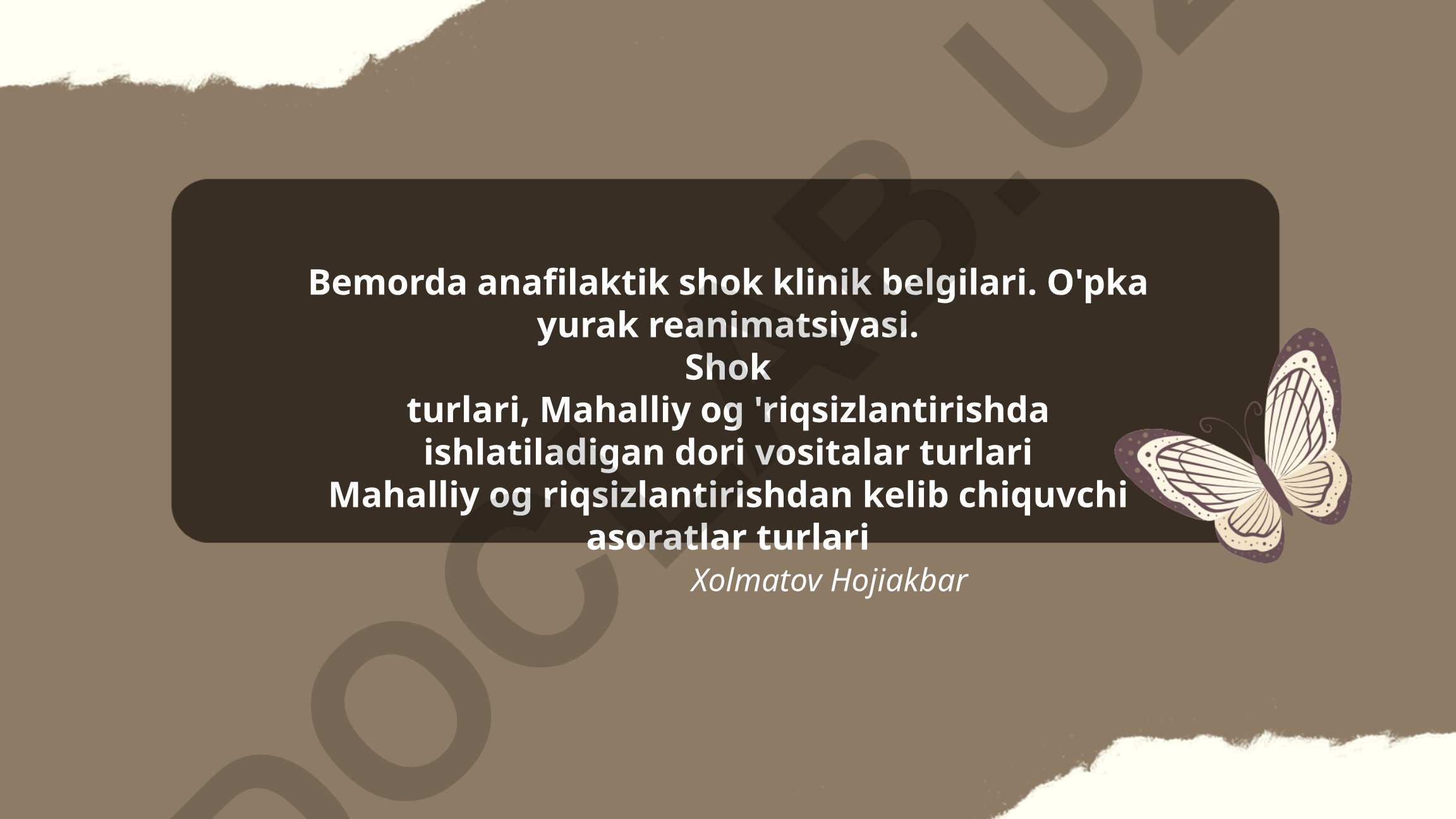 Anafilaktik shok klinik belgilari va tibbiy yordam