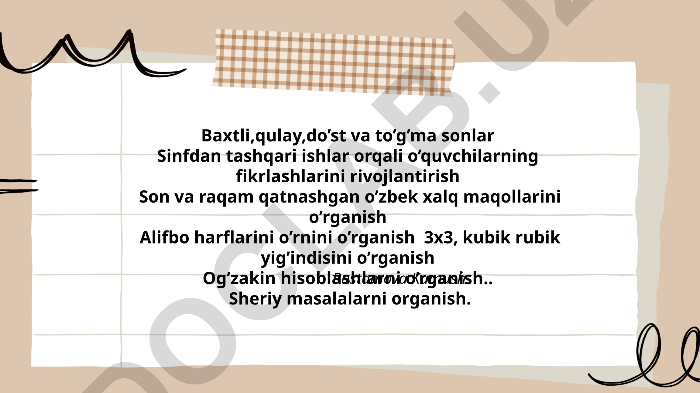 Baxtli, qulay, do'st va to'g'ma sonlar haqida matematik tadqiqot