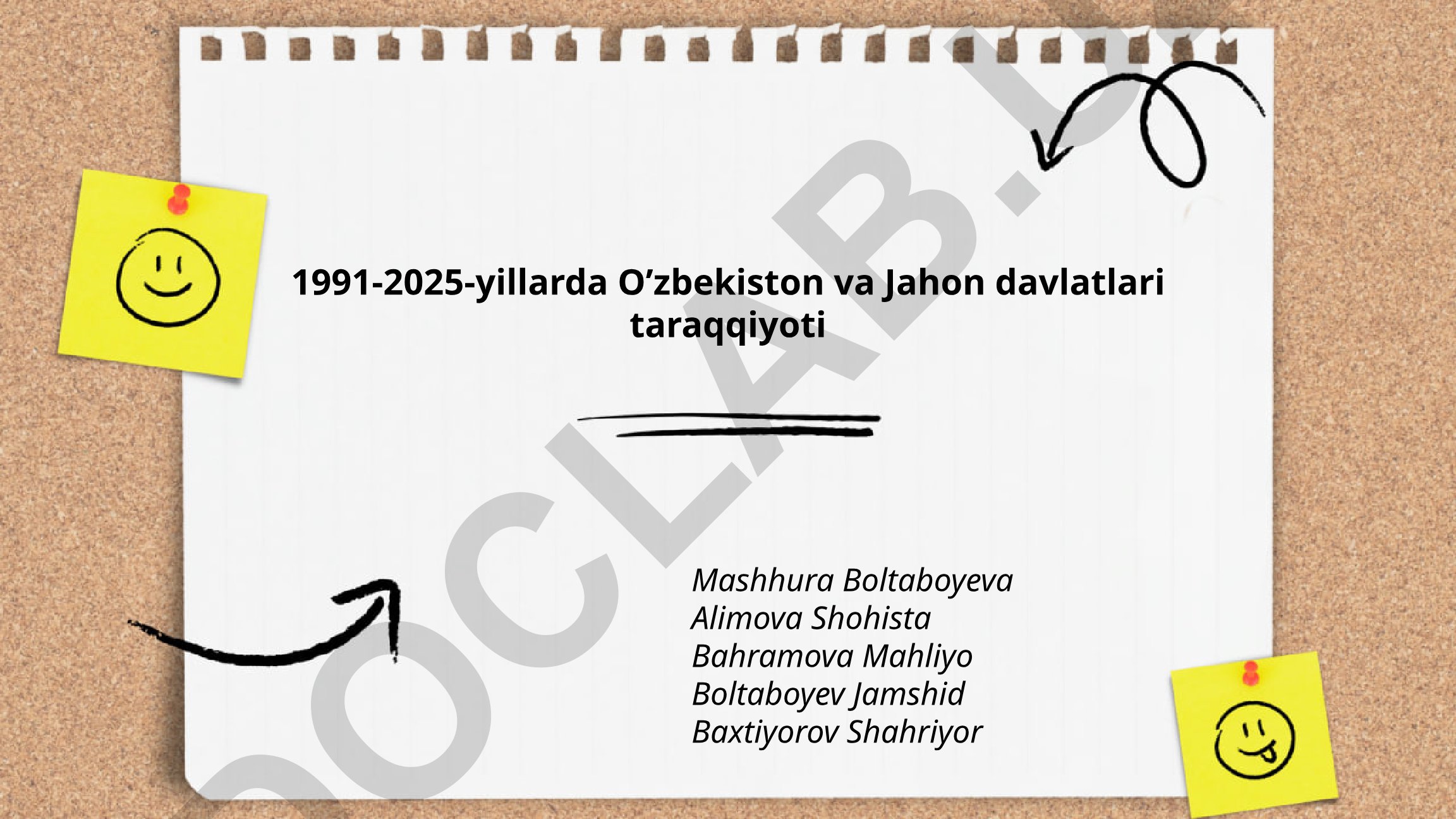 1991-2025-yillarda O'zbekiston va jahon davlatlari taraqqiyoti