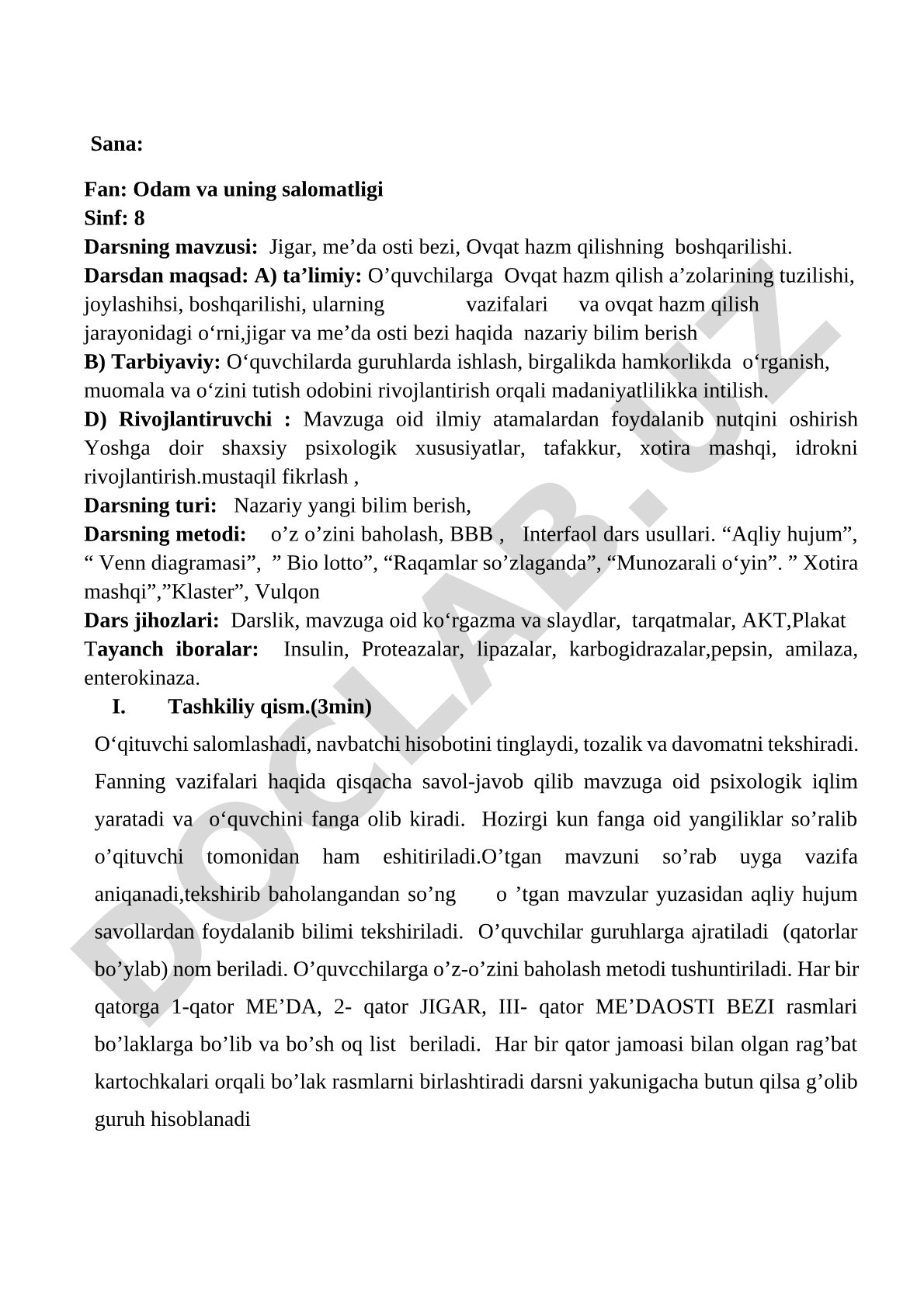 Jigar, me’da osti bezi, Ovqat hazm qilishning boshqarilishi
