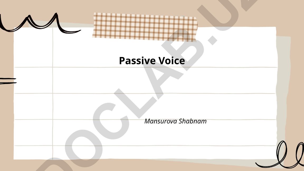Passive Voice in English Grammar