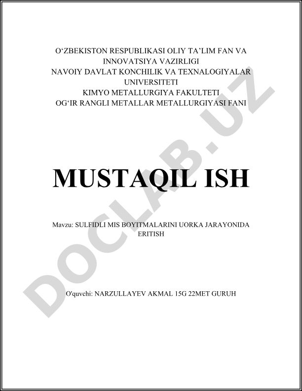 Sulfidli mis boyitmalarini uorka jarayonida eritish