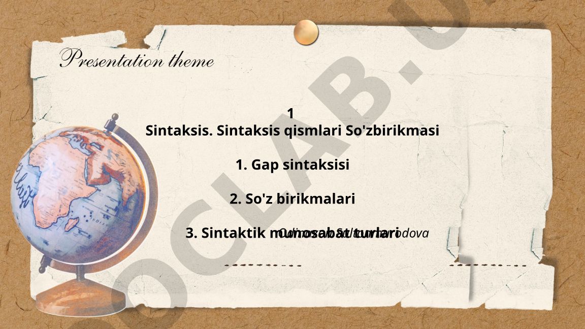 Sintaksis: taʼrif, vazifasi va qismlari