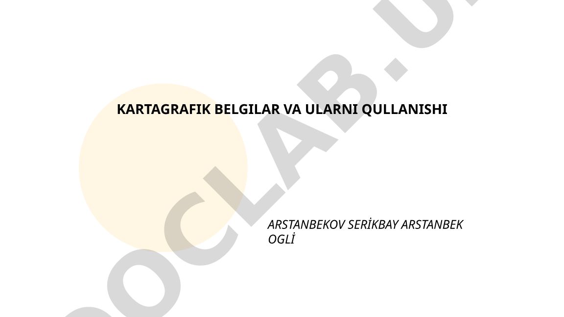 Kartografik belgilar va ulardan foydalanish