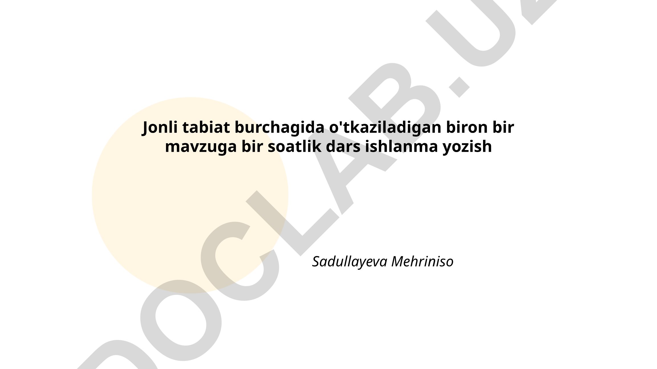 Jonli tabiat burchagining ahamiyati va o'simliklar turlari