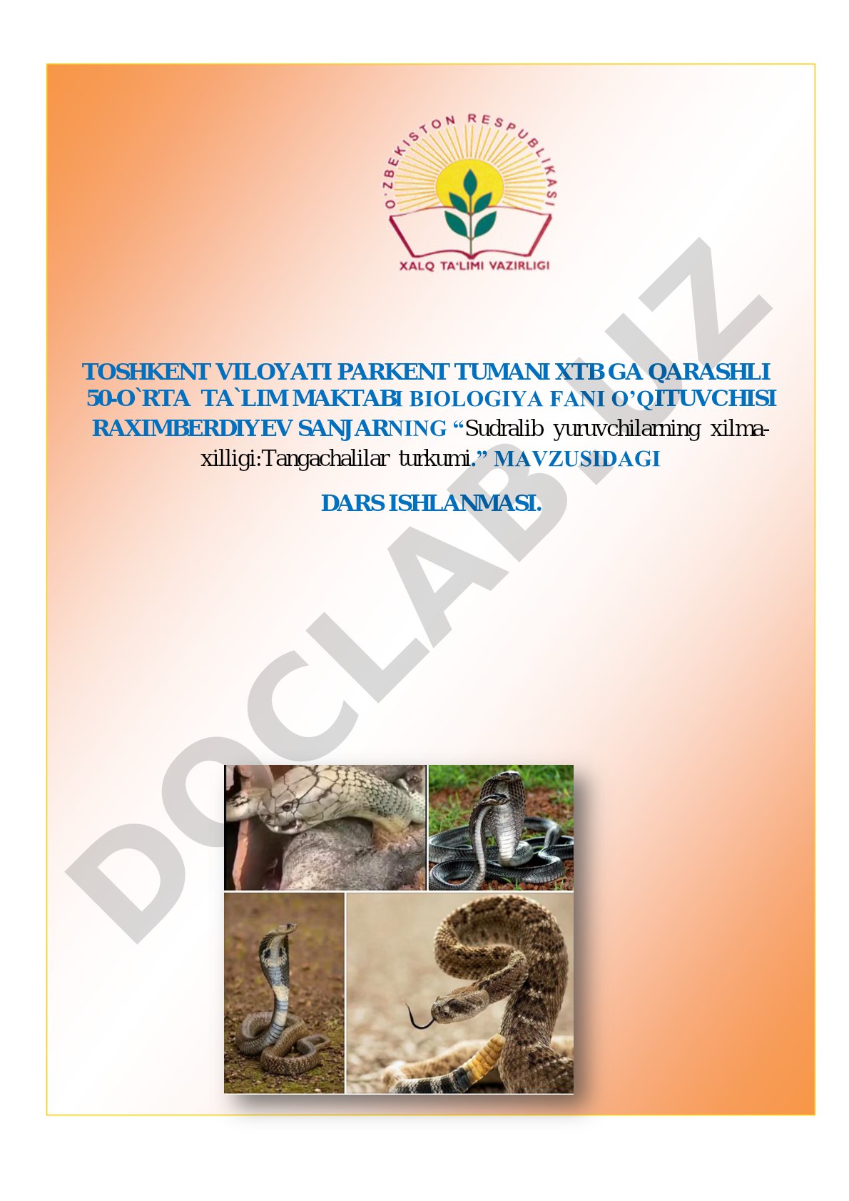 Sudralib yuruvchilarning xilma-xilligi: Tangachalilar turkumi