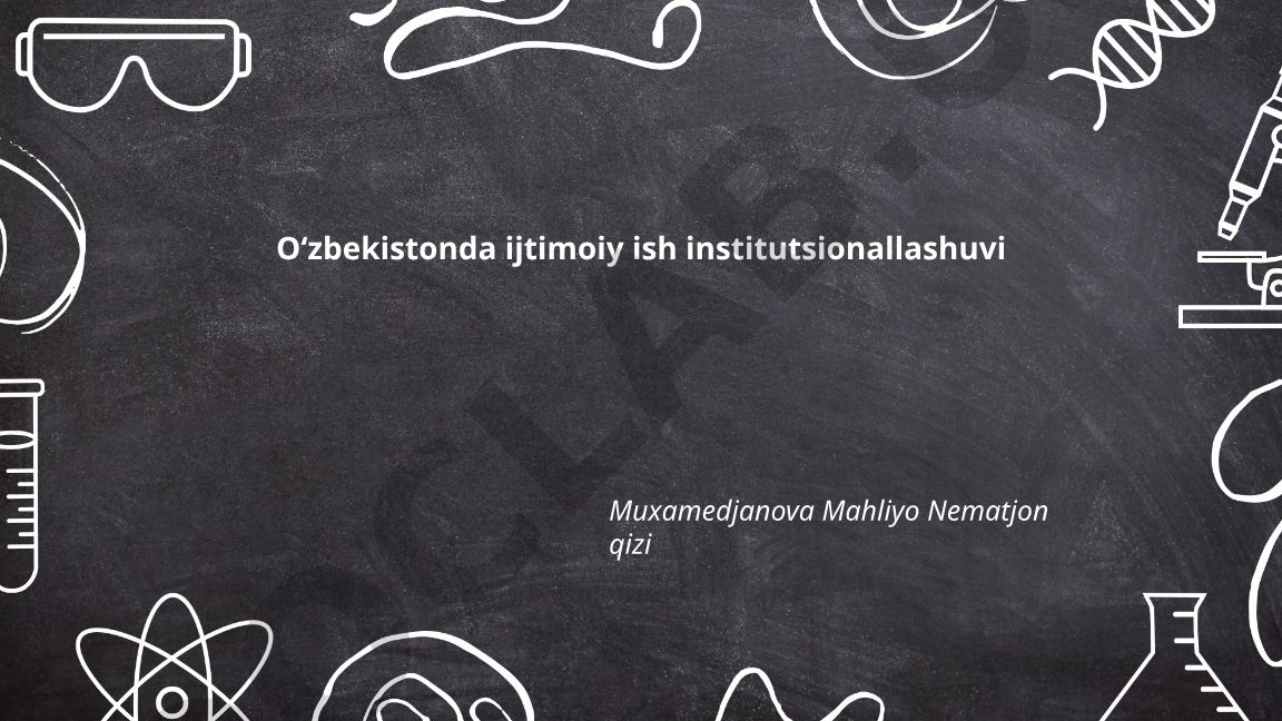 Oʻzbekistonda ijtimoiy ish institutsionallashuvi