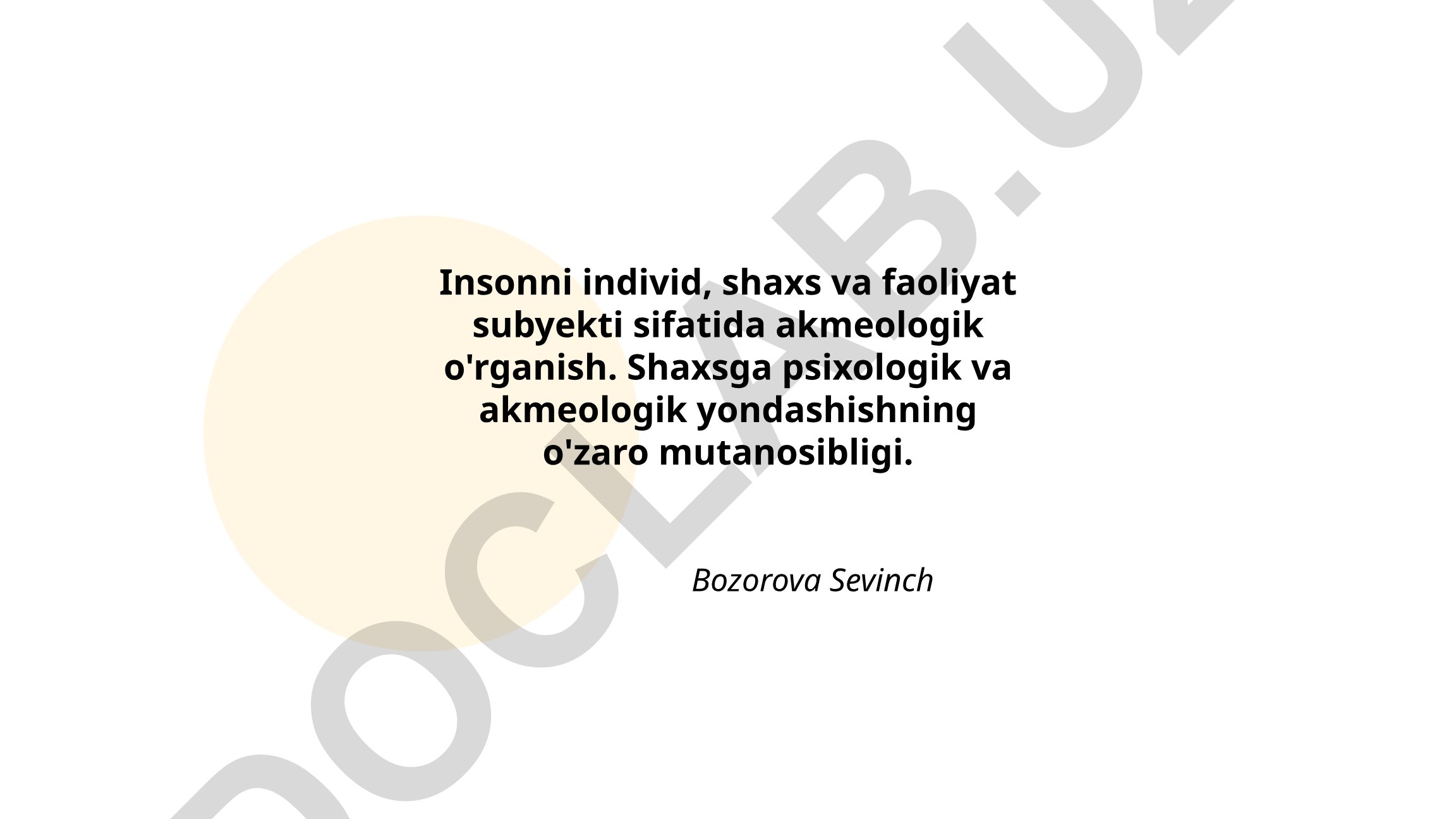 Insonni individ, shaxs va faoliyat subyekti sifatida akmeologik o'rganish