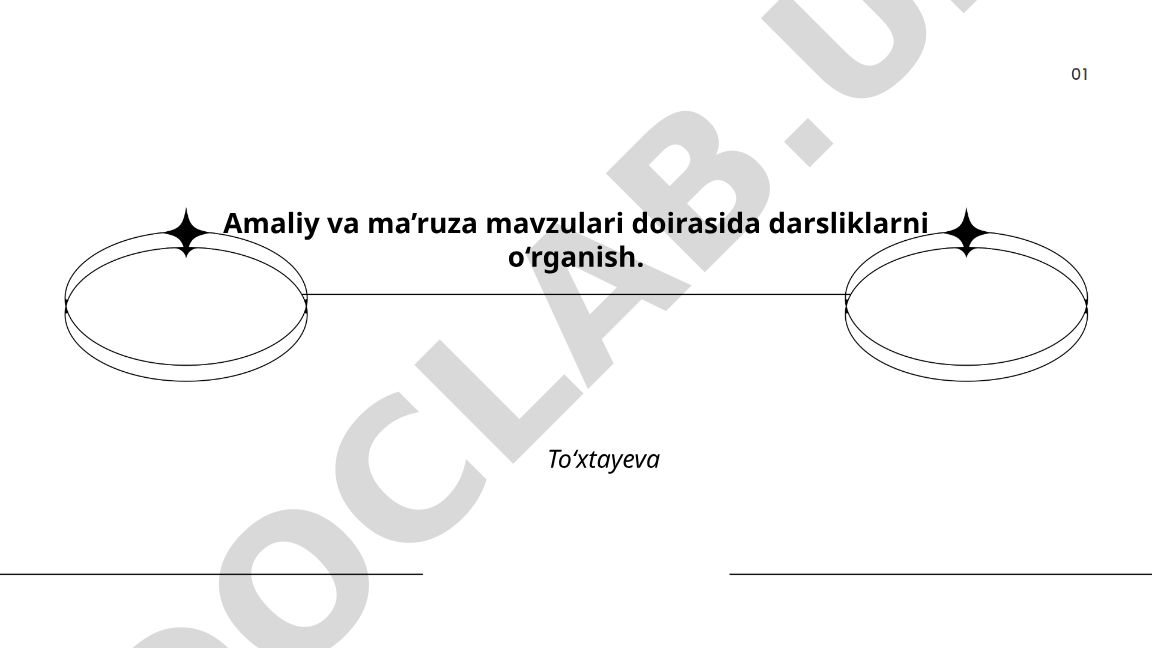 Darsliklarni amaliy mashg'ulotlar va ma'ruzalar uchun tayyorlash