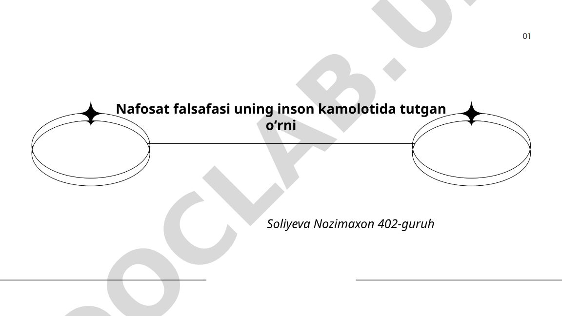 Nafosat falsafasi uning inson kamolotida tutgan oʻrni