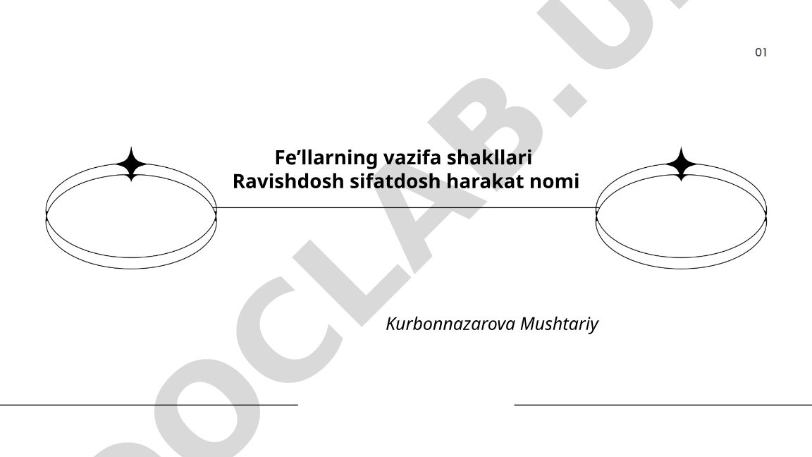 Fe'llarning vazifa shakllari: ravishdosh va sifatdosh