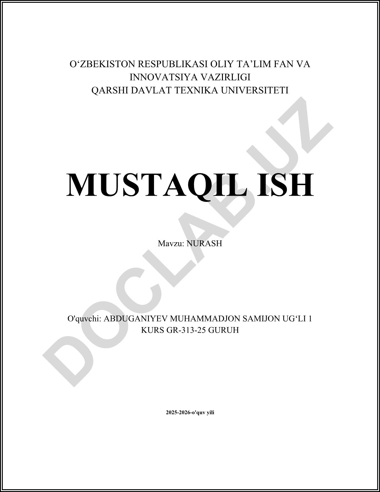 NURASH tarixiy rivojlanishi, missiyasi va vizyoni
