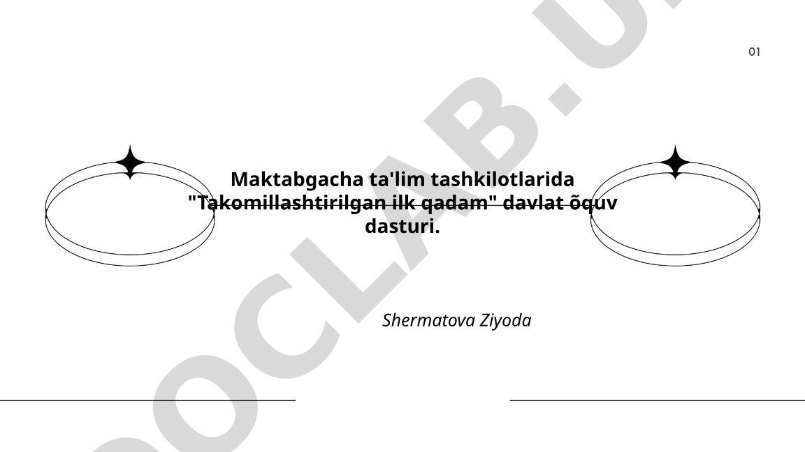Maktabgacha ta'lim tashkilotlarida Takomillashtirilgan ilk qadam davlat o'quv dasturi