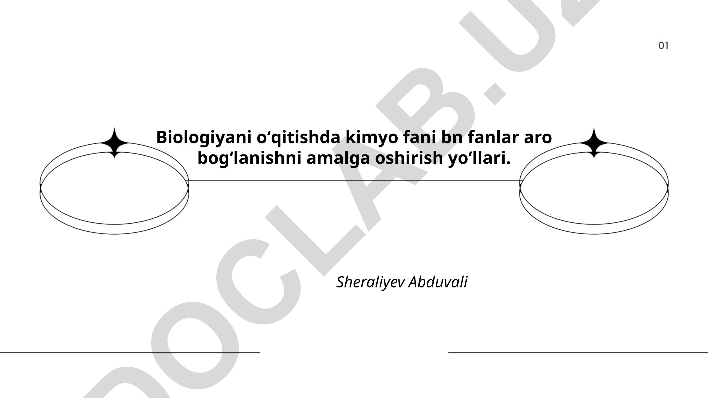 Biologiyani oʻqitishda kimyo fani bilan fanlararo bogʻlanish yoʻllari