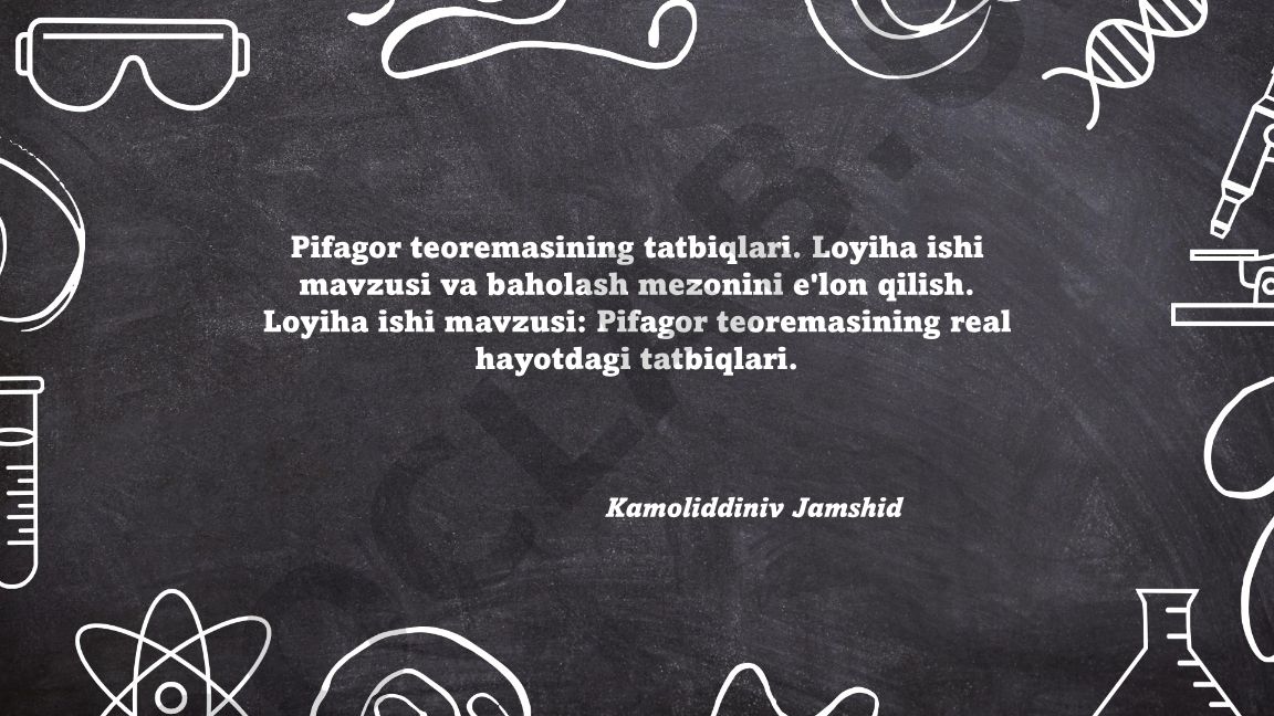Pifagor teoremasining real hayotdagi tatbiqlari
