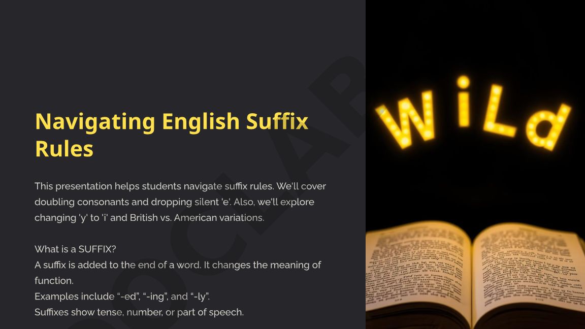 Navigating English Suffix Rules