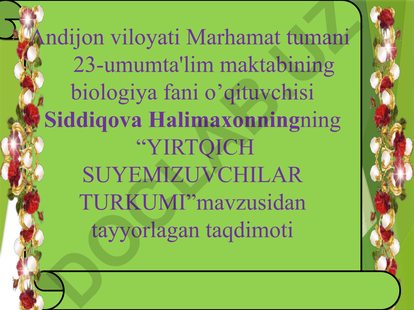 YIRTQICH SUTEMIZUVCHILAR TURKUMI