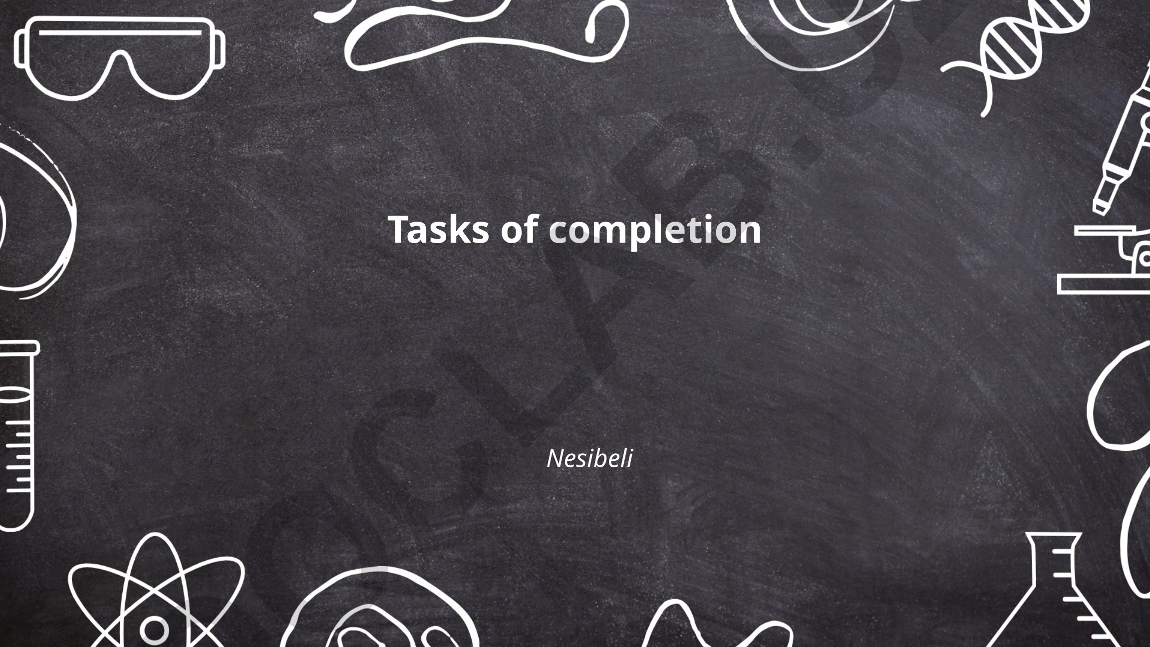 Completion tasks in language learning