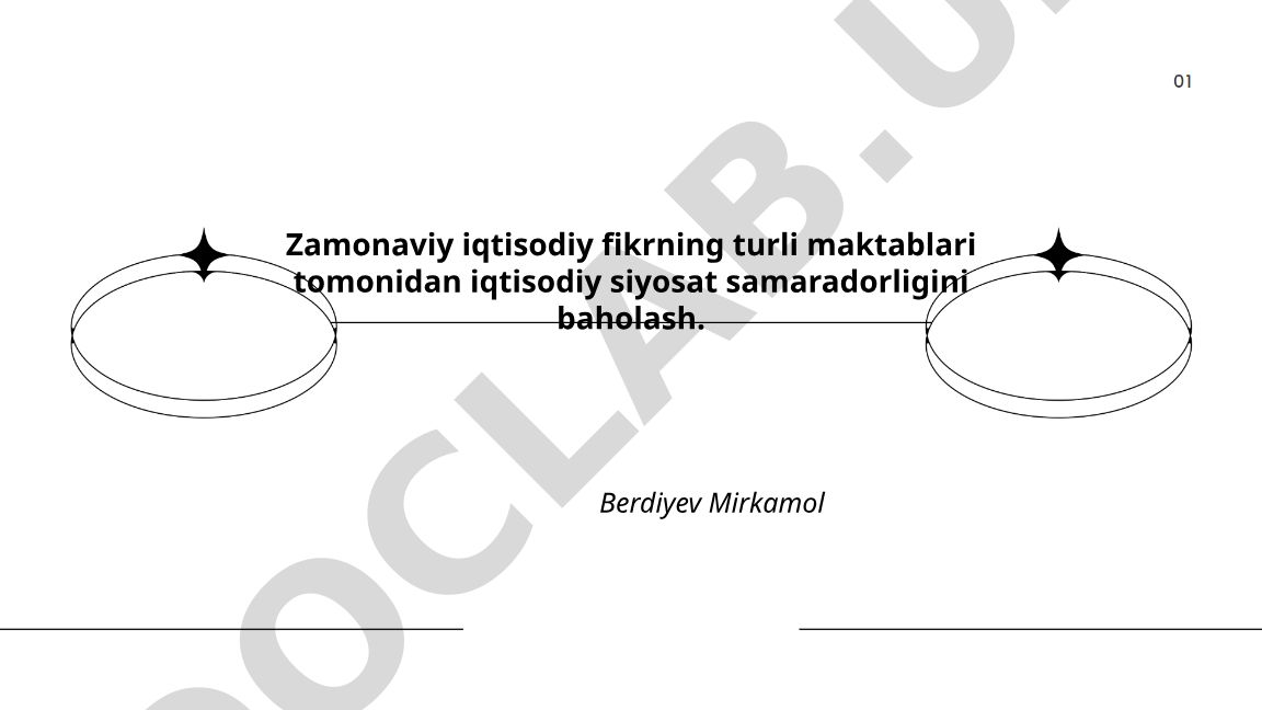Zamonaviy iqtisodiy fikr maktablari tomonidan iqtisodiy siyosat samaradorligini baholash