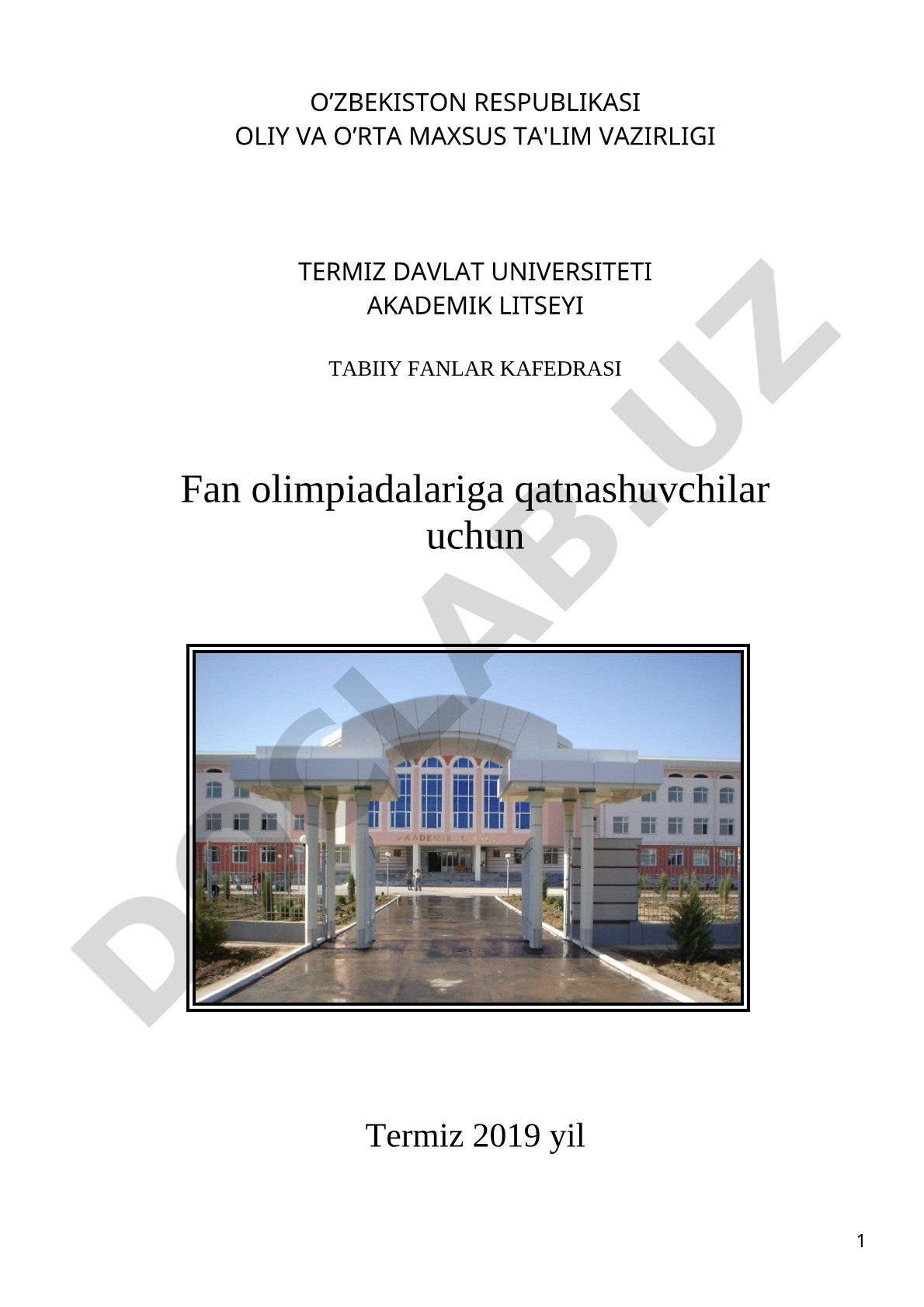 Biologiya fanidan baholash mezoni