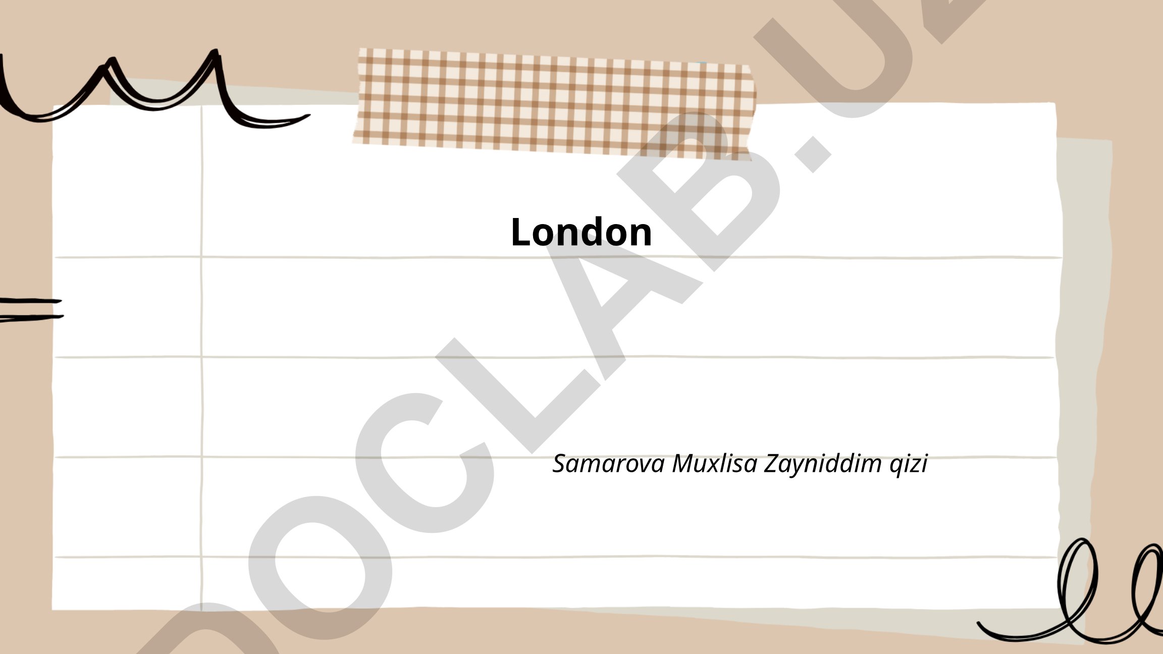 London tarixi va diqqatga sazovor joylari